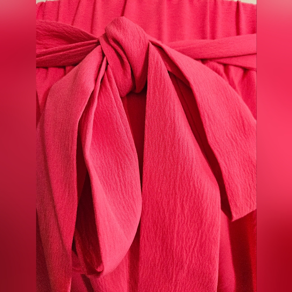 SHEIN Curve 4X Bright Pink Elastic Waist Skirt